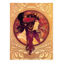 Alphonse Mucha Donna Orechini Postcard