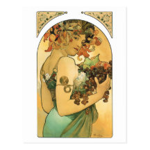 Alphonse Mucha ~ Fruit. 1897 Post Cards