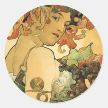 Alphonse Mucha ~ Fruit. 1897 Sticker