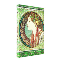Alphonse Mucha Laurel Canvas Poster Stretched Canvas Prints