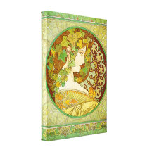 Alphonse Mucha Laurel Canvas Poster Stretched Canvas Prints
