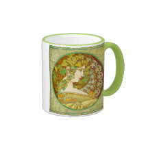 Alphonse Mucha Laurel Mug