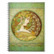 Alphonse Mucha Laurel Notebook