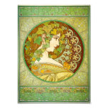 Alphonse Mucha Laurel Print Photo