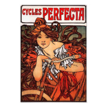 Alphonse Mucha Vintage Bicycle Print Photo Print