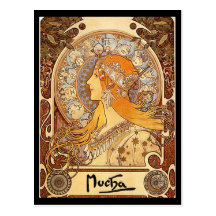Alphonse Mucha - Zodiac Post Cards
