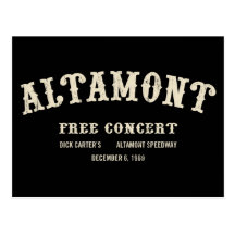 Altamont Free Concert Post Cards