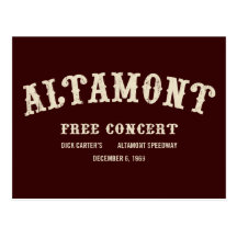 altamont free concert postcards