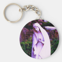 Altered Purple Virgin Mary Key Chains
