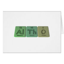 Altho-Al-Th-O-Aluminium-Thorium-Oxygen Greeting Card