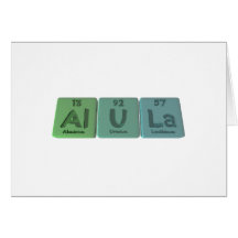 Alula-Al-U-La-Aluminium-Uranium-Lanthanum Greeting Card