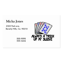 Always A Trick Up My Sleeve Business Cards