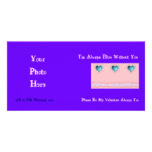 Always Blue Without You Valentine Photo Card