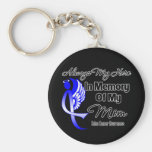 Always My Hero In Memory Mum - Colon Cancer Keychain