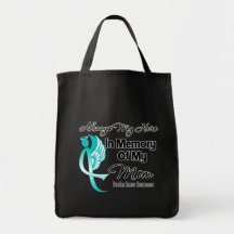 Always My Hero In Memory Mum - Ovarian Cancer Tote Bags