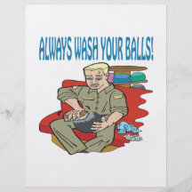 Always Wash Your Balls Flyer Design