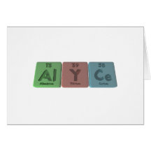 Alyce as Aluminium Ytrrium Cerium Greeting Card
