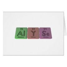 Alyse as Aluminium Yttrium Selenium Greeting Cards