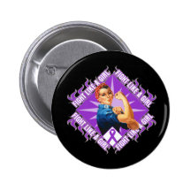 Alzheimer's Disease Fight Rosie The Riveter Buttons