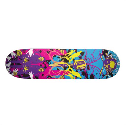 AM Radio "Skulls & Mics" Skate Board Decks