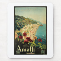 Amalfi Italia Italy Vintage Travel Art 1927 Mousemats