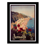 Amalfi, Italy  Vintage Travel Poster Post Cards