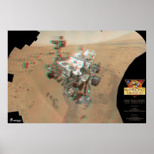 AMAZING 3D Curiosity rover self-portrait poster
