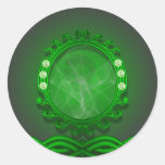 Amazing green design round sticker
