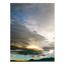 AMAZING PASTEL COLORED SKY AFTER A STORM POST CARD