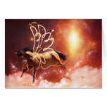 Amazing space horse hälsningskort