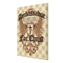 Ambassador For Christ, Corinthians Bible Verse Stretched Canvas Print