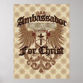 Christian Poster: Ambassador For Christ, Corinthians Bible Verse