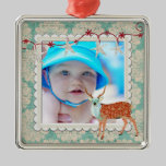 Amber & Azure Buck Photo Ornament ornaments