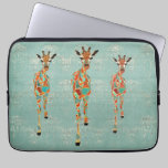 Amber & Azure Giraffes Computer Sleeve laptop sleeves