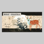 Amber & Azure Ornate Buck Christmas Photo Card photo cards