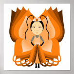 Amber Butterfly Princess Poster