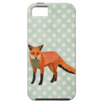 Amber Fox Blue Polkadot  iPhone Case iPhone 5 Covers