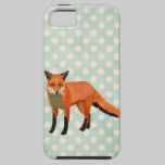 Amber Fox Blue Polkadot  iPhone Case casemate cases