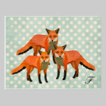 Amber Foxes Monogram Postcard postcards