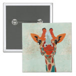 Amber Peeking Giraffe Button buttons