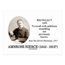 Ambrose Bierce Recollect The Devil's Dictionary Postcards