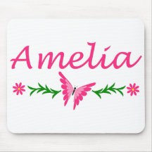 Amelia (Pink Butterfly) Mouse Mats