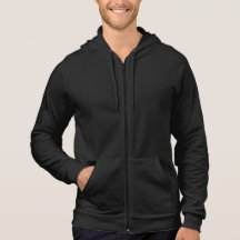 American Apparel Fleece Zip Hoodie Black