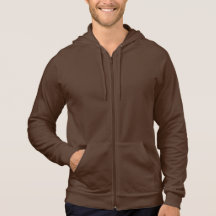 American Apparel Fleece Zip Hoodie Brown