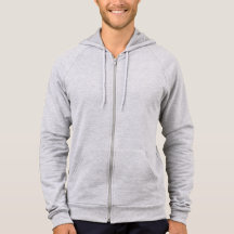 American Apparel Fleece Zip Hoodie Heather Grey
