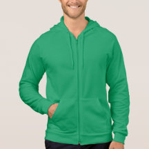 American Apparel Fleece Zip Hoodie Kelly Green