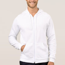 American Apparel Fleece Zip Hoodie White