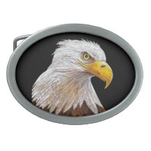 American Bald Eagle Oval Belt Buckles