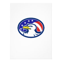 American Bald Eagle Stars Stripes Flag Custom Announcements