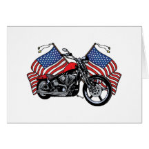 American Biker Greeting Card